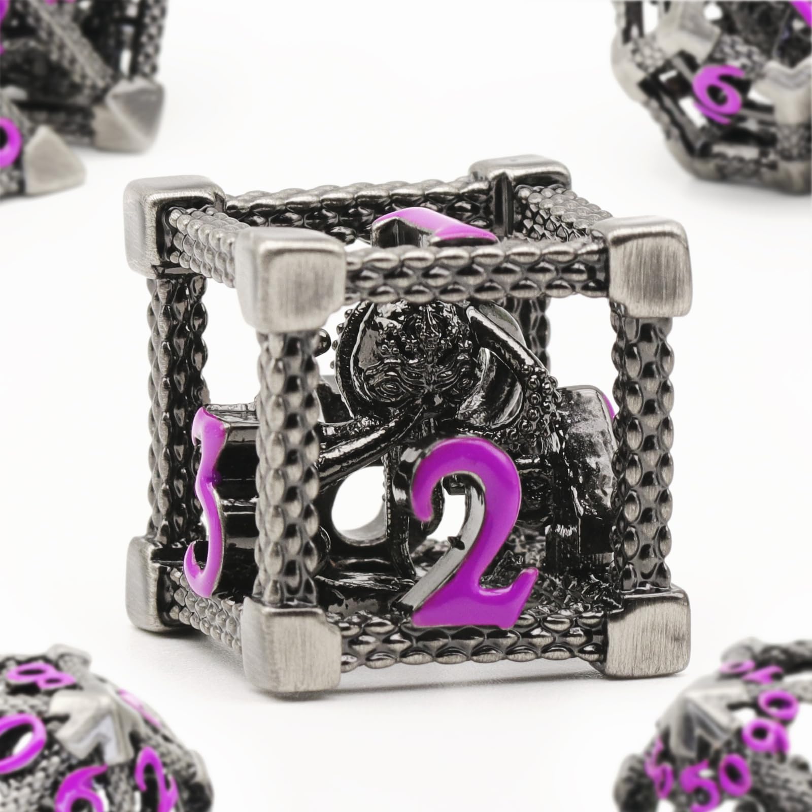 ZHOORQI DND Würfel Set, LED Dice Wiederaufladbar mit Ladebox