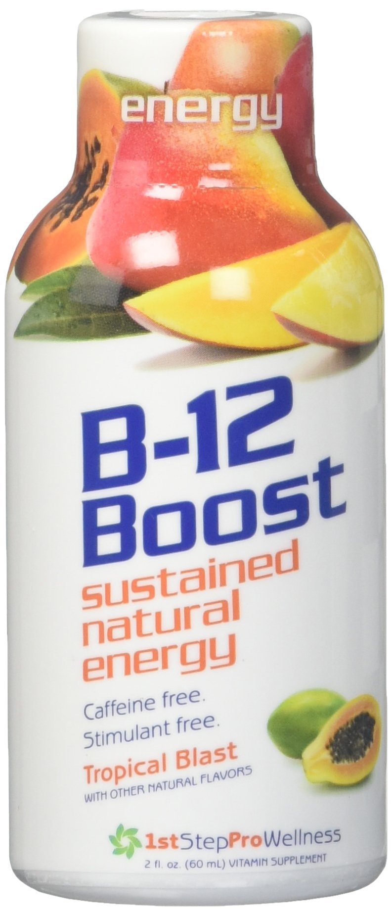 1st Step for Energy B-12 Shot Maximum Energy, Tropical Blast, 2-Ounce, 12 per Box