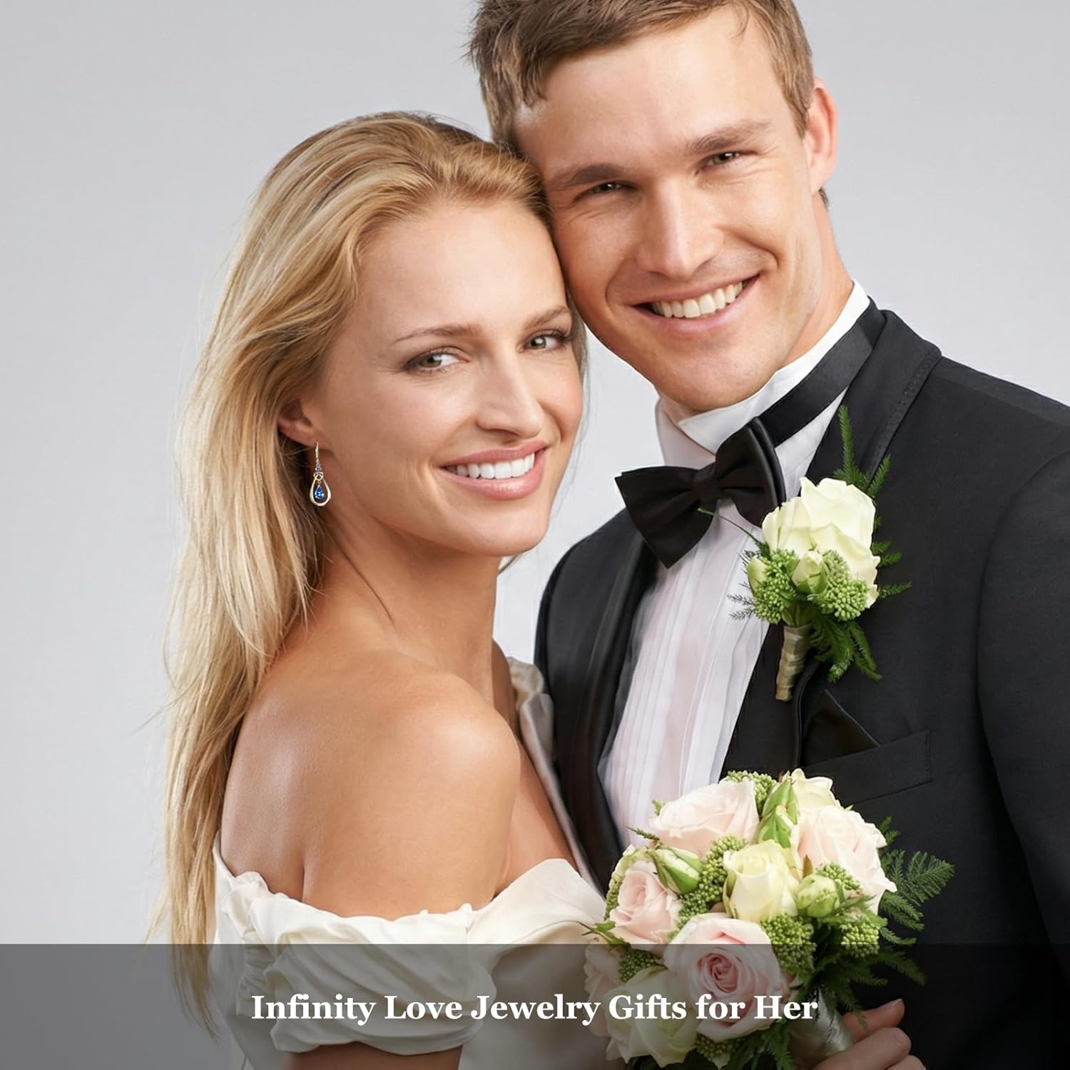 Teardrop Dangle Drop Earrings 925 Sterling Silver Birthstone Leverback Earrings, Infinity Love Birthday Anniversary Jewelry Gifts for Her Women Mom Wife - Image 6