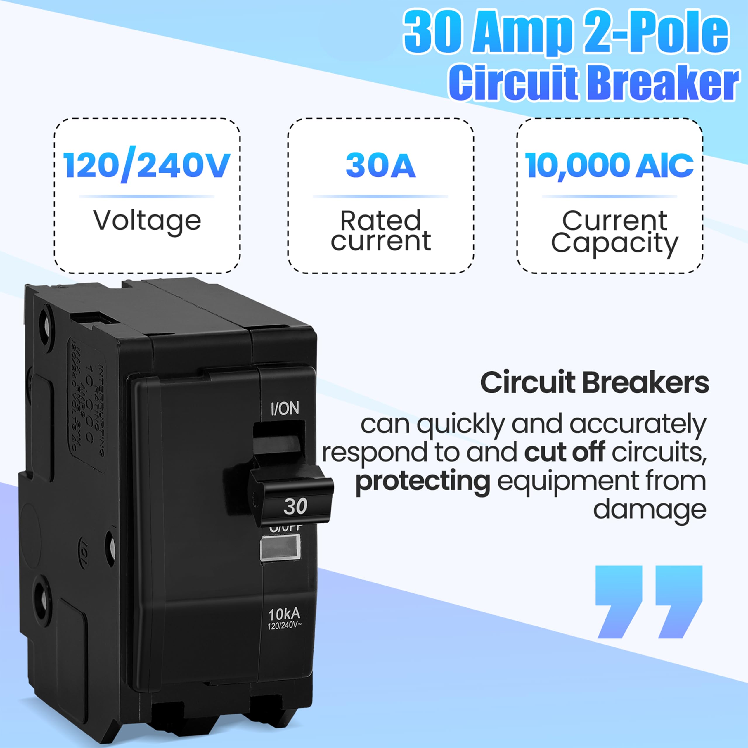 30Amp 2-Pole Circuit Breaker for QO230CP,Compatible with SD QO Load Center, CSED, and NQOD Distribution Panels,120/240 V,10kA — Amazon image 4