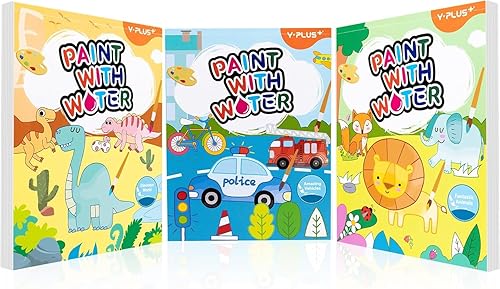 YPLUS Libros de pintura con agua para niños pequeños, juguetes de manualidades, papel de pintura de acuarela para niños, regalo para dibujar con