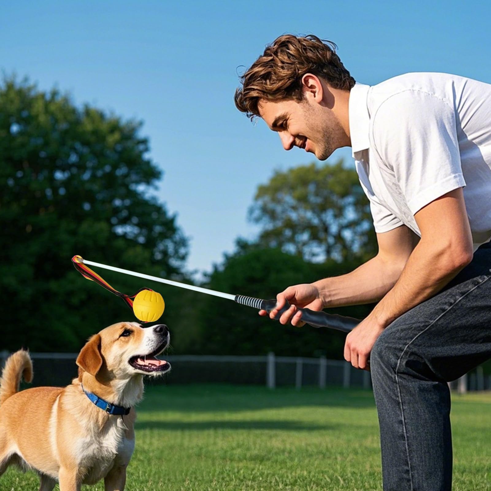 Vara de Juego para Perros Vara para Cachorros Resistente | Juguete Interactivo de Tira y Afloja para Ejercicio de Cachorros, Barra de Entrenamiento para Mascotas para Jardín Patio
