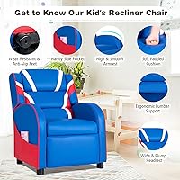 Vista 3 de Charles Kids - Silla reclinable para niños, color azul