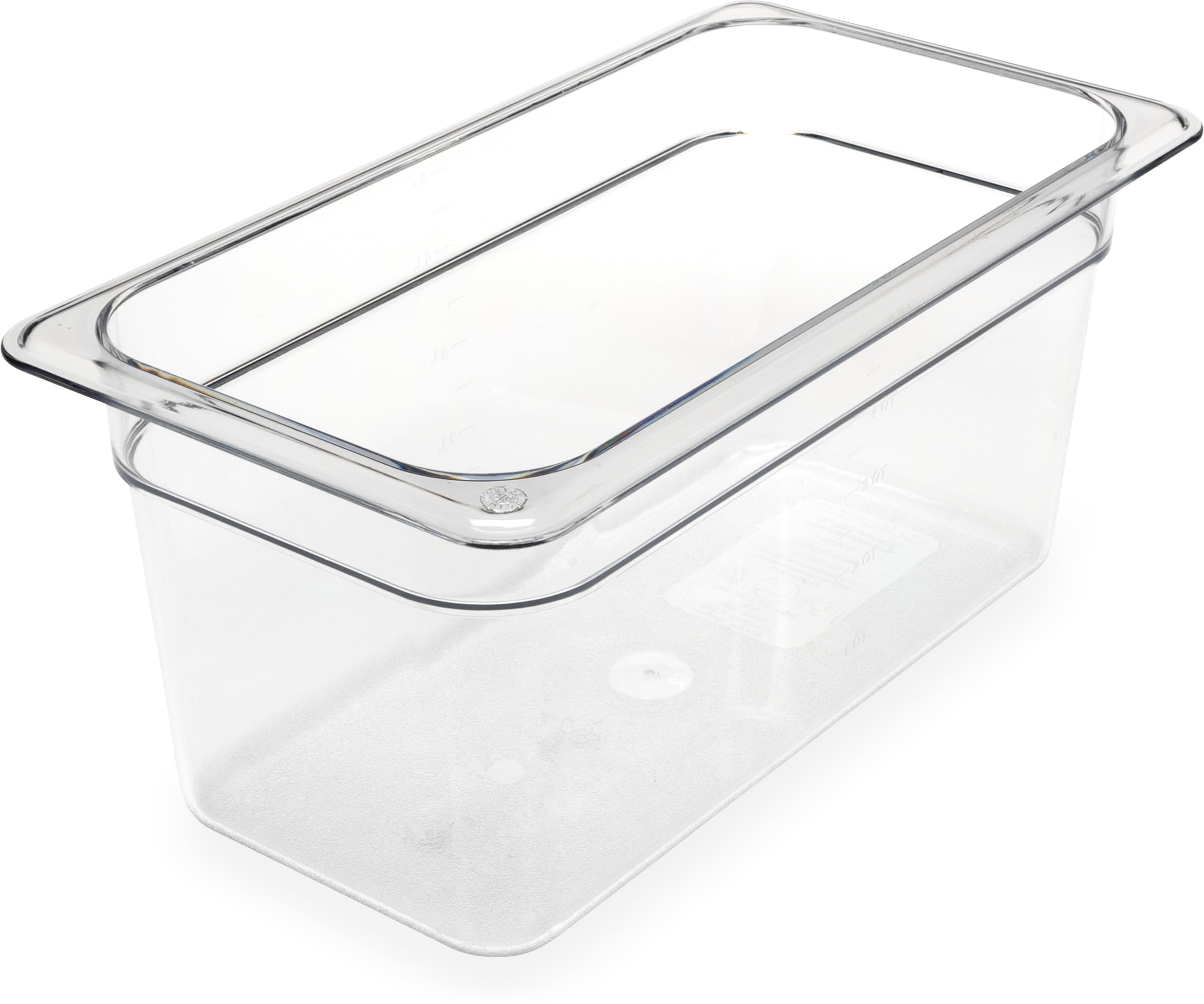Storplus Food Storage Container Food Pan, Chafing Pan with Spoonable Corners for Catering, Buffets, Restaurants, Polycarbonate (Pc), 1/3 Size 6 Inches Deep, Clear