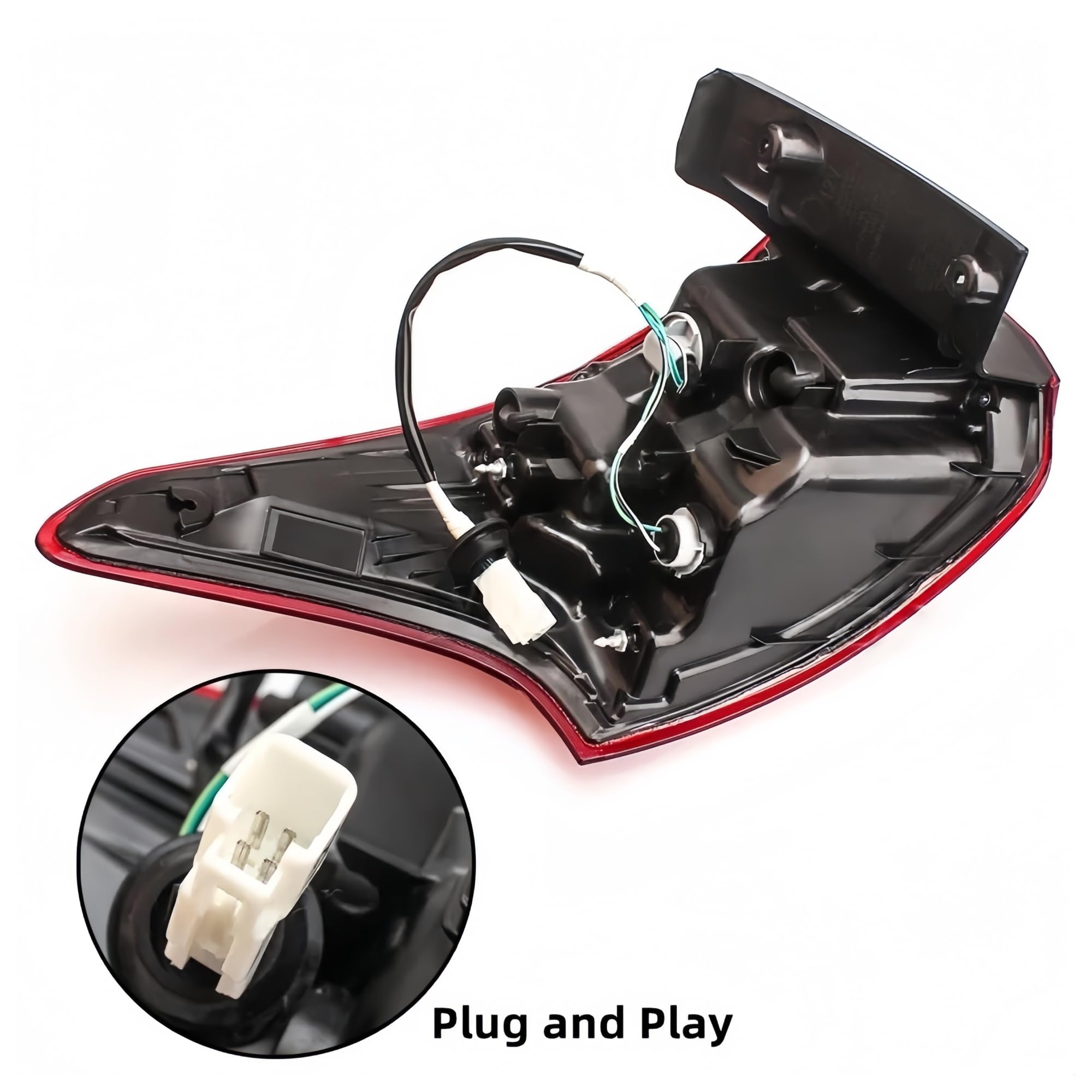 Recambios de automóviles luces traseras led exterior/interior lámpara trasera con lámpara de señal de giro lámpara de freno, compatible con Mitsubishi Outlander PHEV 2016-2021(Inner Right)