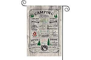 AVOIN Colorlife Camping Rules Tips Camping Garden Flags