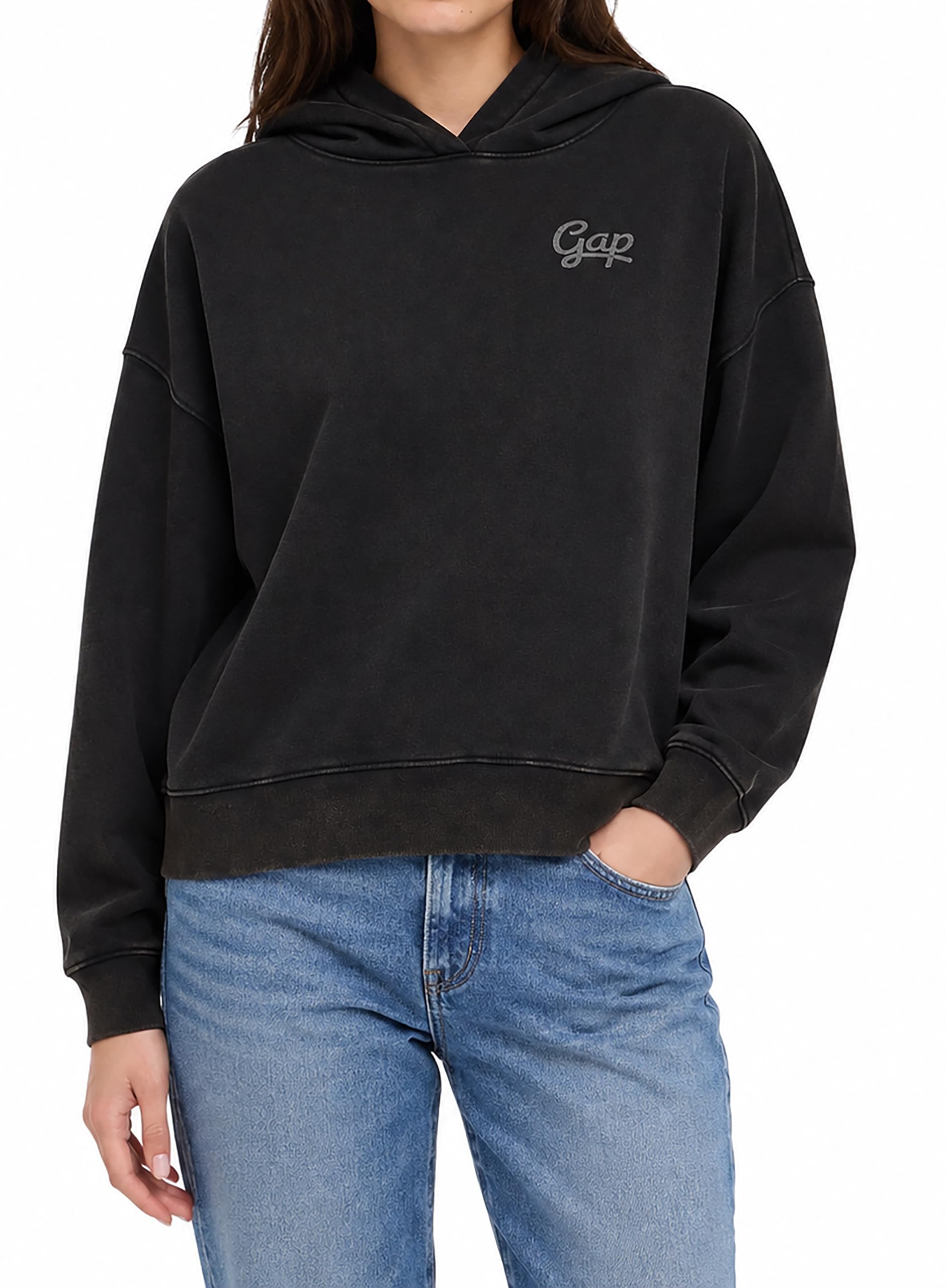 GAP Women's Logo Hoodie Hooded Full Zip Sweatshirt