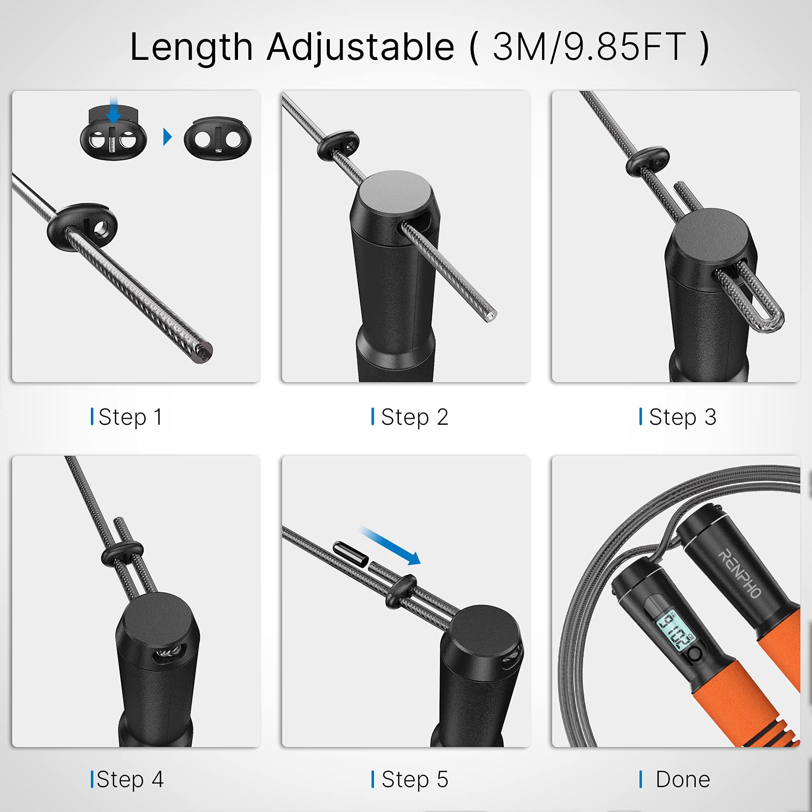 RENPHO Smart Jump Rope, Fitness Skipping Rope with APP...B092LPMW59