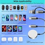 3 in 2 USB C Charger Cable for Apple Watch/iPhone/Airpods, Multi Wireless Fast Charger Compatible with iWatch Ultra/SE/10,9,8,7,6,5,4,3,2,1 and iPhone 16,15,14,13,12,11,Galaxy S23