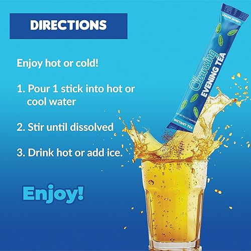 Miniatura 9 de Skinny Teas - Palitos de té instantáneo, té de noche limpiador, 14 unidades, mezcla de desintoxicación de hierbas con hierbas limpiadoras de colon y