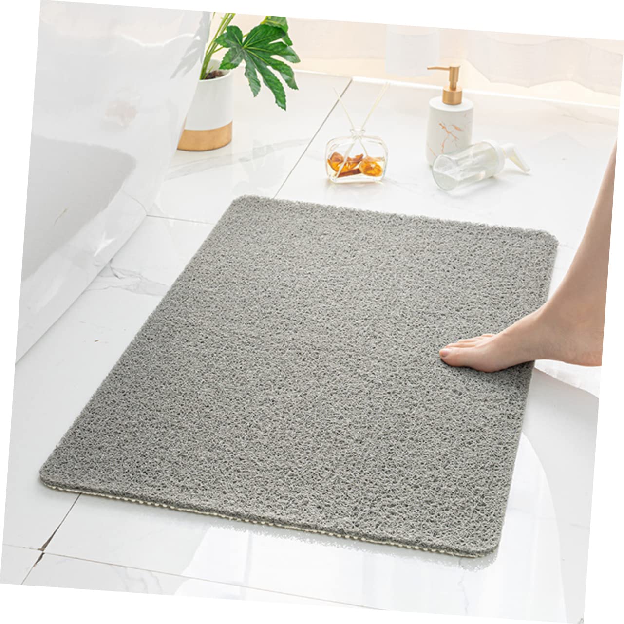 PRETYZOOM Alfombra Diseño Lavable a Baño de Antideslizante de PVC Máquina Simple para Ducha Baño Interior