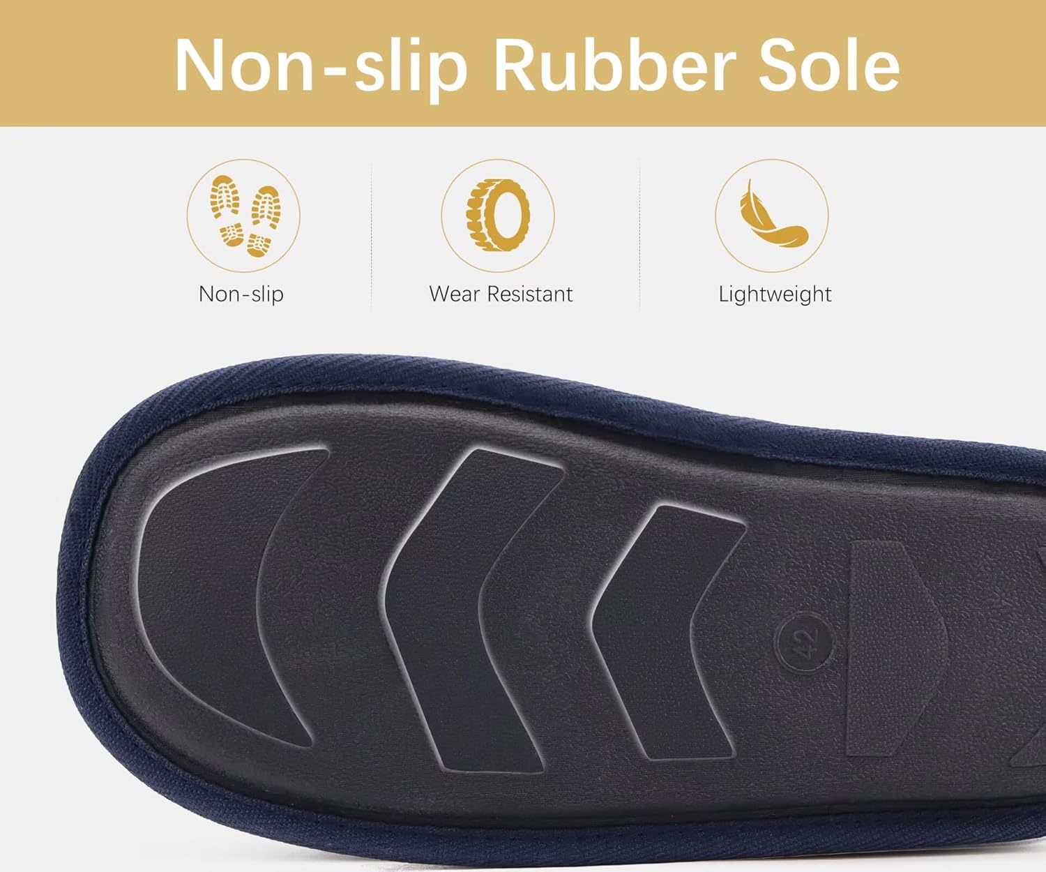 ONCAI Men's House Slippers Memory Foam Slip-On Warm Cozy Scuff Home Bedroom Shoes with Indoor/Outdoor Rubber Soles US Size 7-15 - Image 6