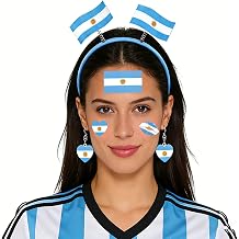 2026 World Cup Soccer Fan Accessories Set - Flag Headband, Earrings and Tattoo Tattoo Stickers for Game Day