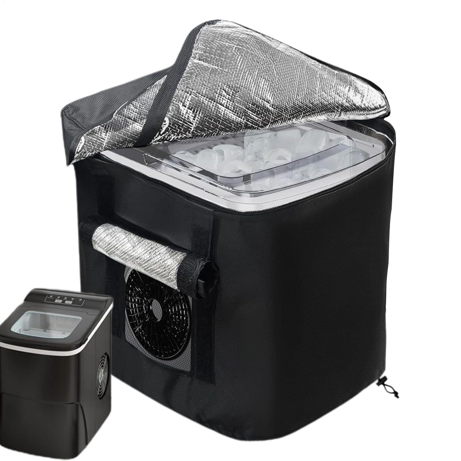 Funda para máquina de hielo de encimera y cubierta protectora de calor