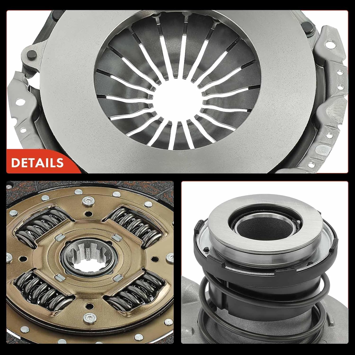 A-Premium Transmission Clutch Kit Set Compatible with Chevrolet Blazer 1996-2005, C1500/K1500 1996-1998, P30 1996-1999, S10 1996-2004 & GMC C1500/K1500 1996-1998, Jimmy, P3500, Sonoma & Isuzu Hombre