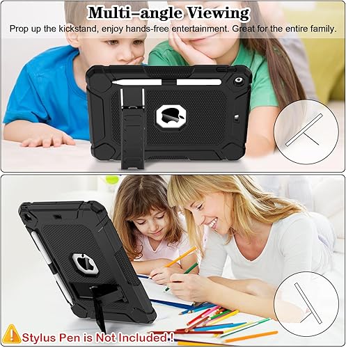 Miniatura 4 de LTROP Funda para iPad 10.2 2019, funda para iPad de 7 generación con protector de pantalla incorporado de 10.2 pulgadas, funda resistente para iPad