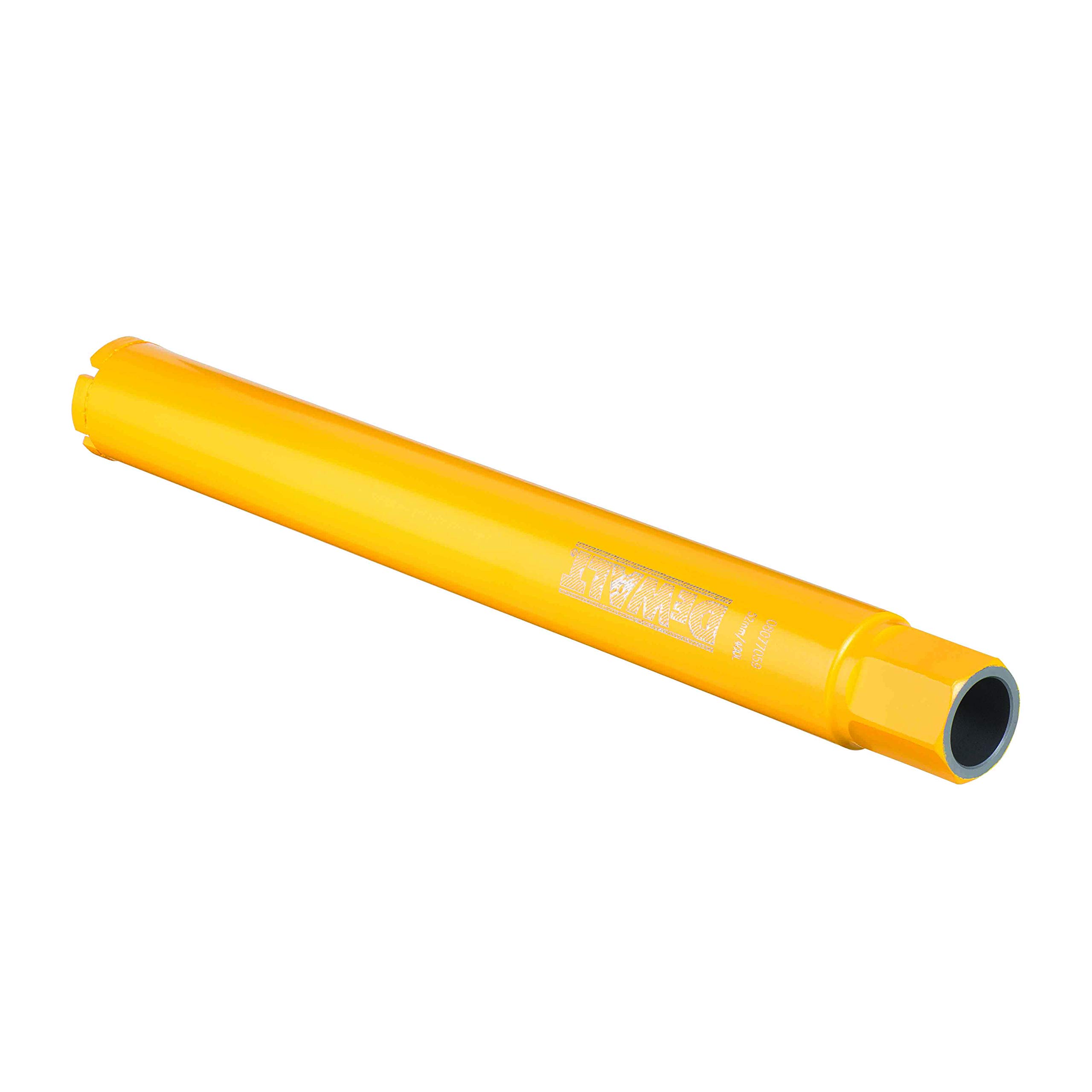 DEWALT Corona de diamante para perforar en húmedo 52x400mm, acoplamiento 1 1/4" UNC hembra universal, para materiales estándar y duros