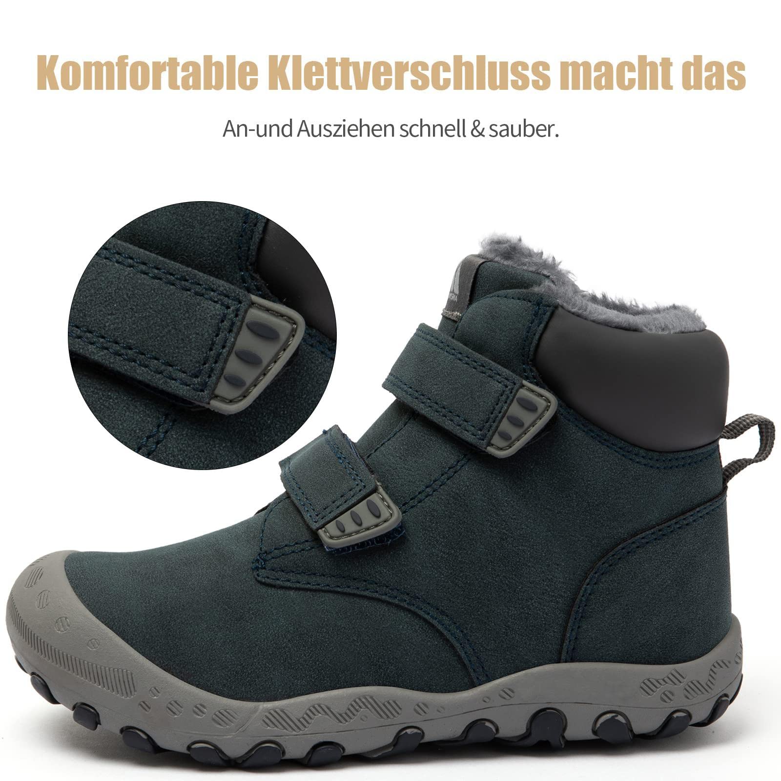Mishansha Botas de Invierno Niños Calientes Antideslizante Niña Botines de Nieve Gr.24-38 EU