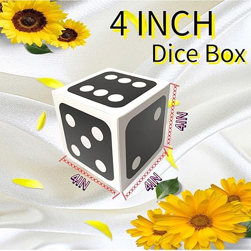 Miniatura 2 de 20 cajas de regalo de dados decorativos a granel tridimensionales, accesorios de dados con temática de casino, caja grande para noche de juegos,