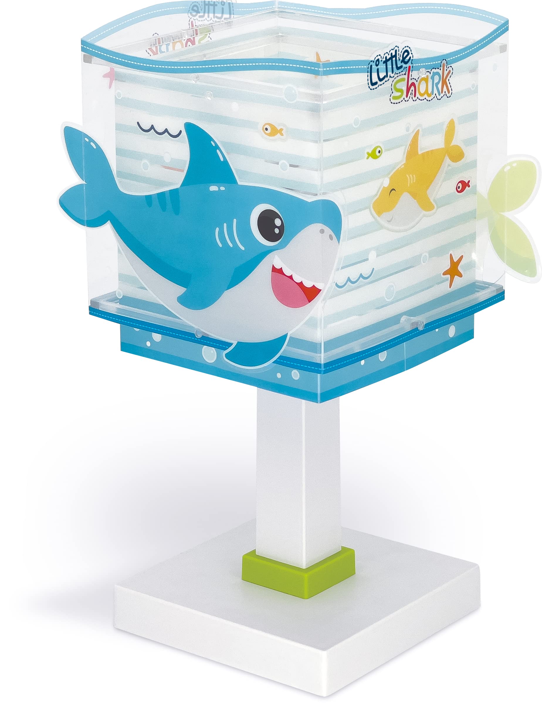 Dalber Kinder Tischlampe Nachttischlampe kinderzimmer Little Shark Haie Tiere, Kinderzimmer, Nachttischlampe, 63471, E14