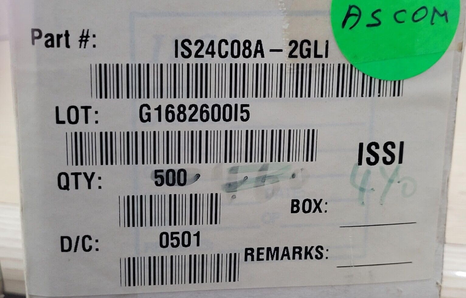 (1 PC) IS24C08A-2GLI ISSI