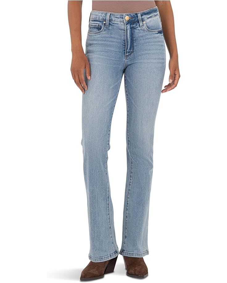 KUT from the Kloth Ana High-Rise Fab Ab Flare-Baby Dn All Over - Main View