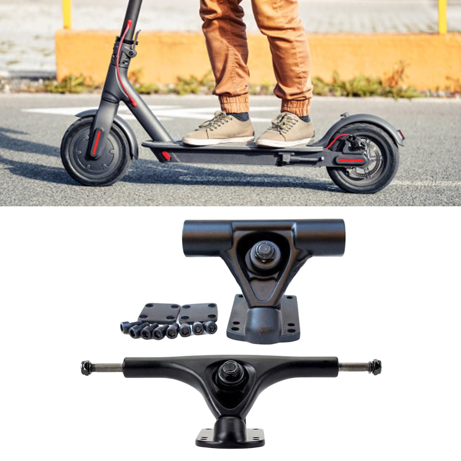 Planche à roulettes électrique puissante avec cadre en alliage d'aluminium et magnésium pour améliorer la stabilité et l'assemblage facile Assemblage facile Skateboard Truck