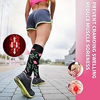 Vista 28 de Sooverki - Calcetines de compresión de cobre para circulación, para mujeres y hombres, 6 pares, para correr, atletismo, medicina, enfermería, viajes