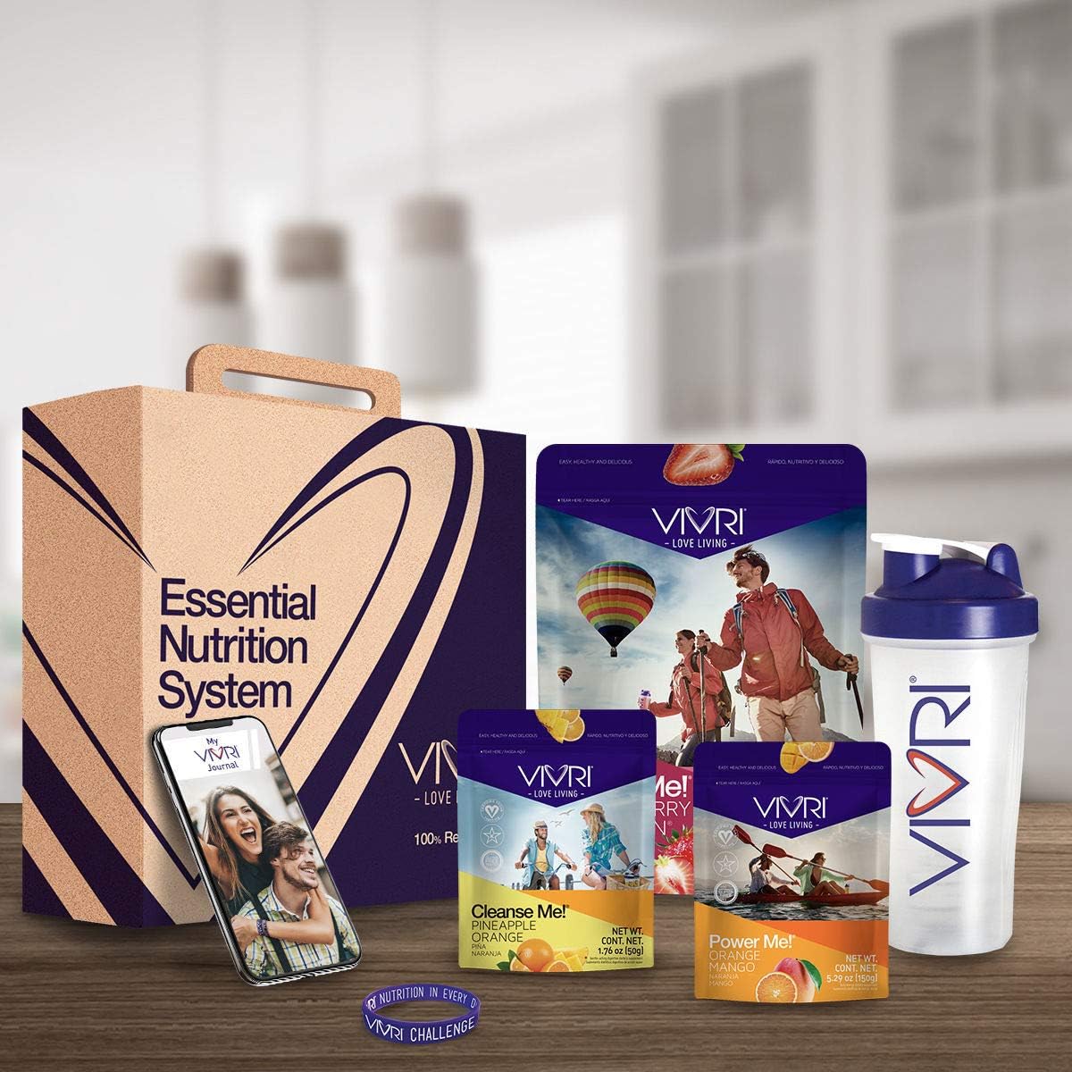 VIVRI Challenge Kit | Shake Me! Strawberry Protein & Meal Replacement | Power Me! Orange Mango Energy Drink | Cleanse Me! Pineapple Orange | 10-Day Nutrition Challenge | Vitamins, Minerals & Nutrients