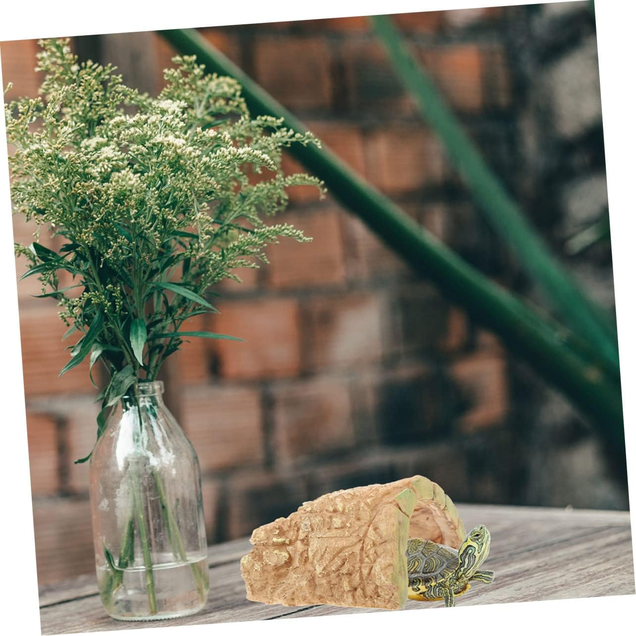 BESPORTBLE 4pcs Terrarium Reptile Cave Turtle Ramp Lightweight Aquarium Decor for Turtles Realistic Resin Hideout for Reptiles Basking Platform