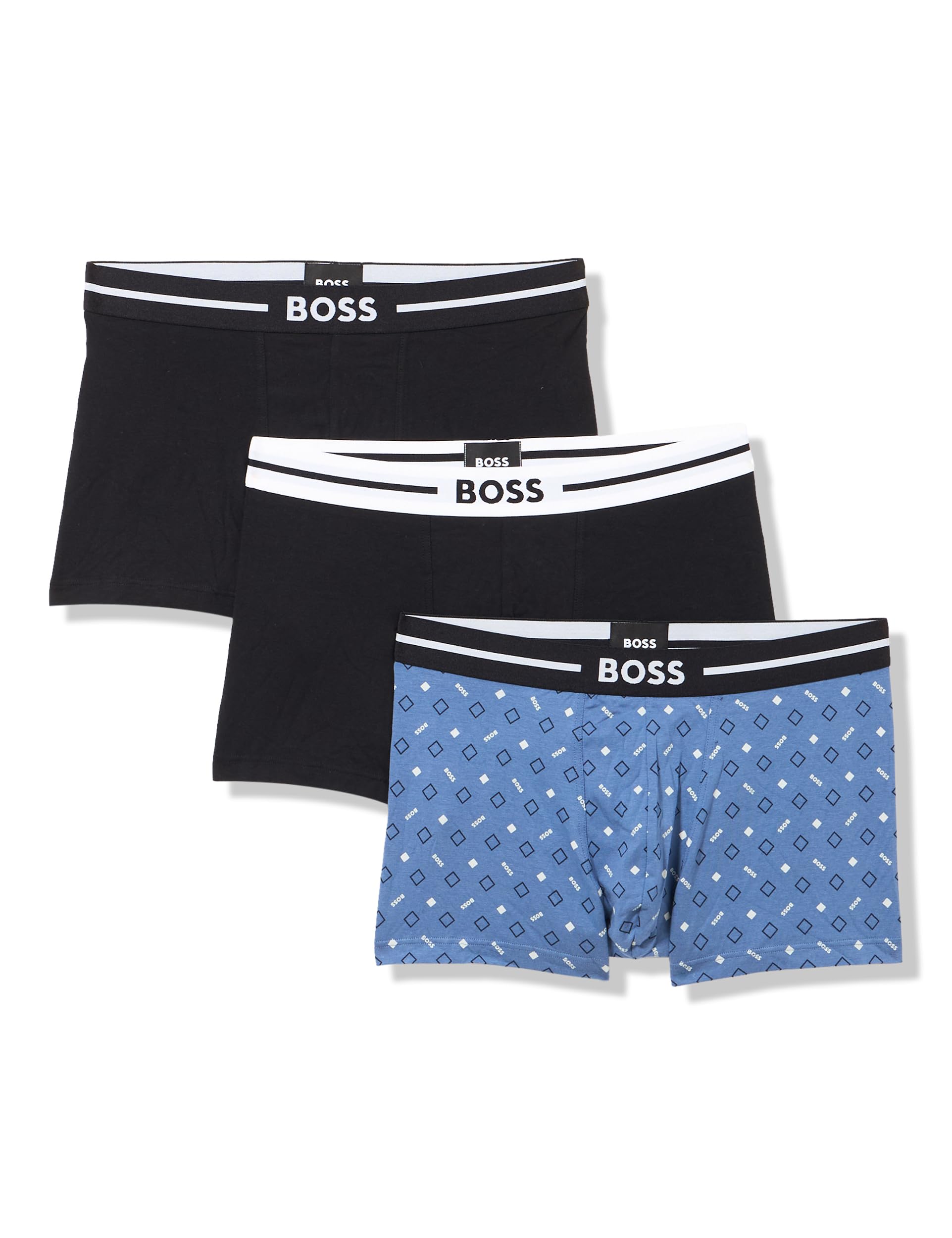 BOSSMen's 3-Pack Multi Design Bold Logo Trunks
