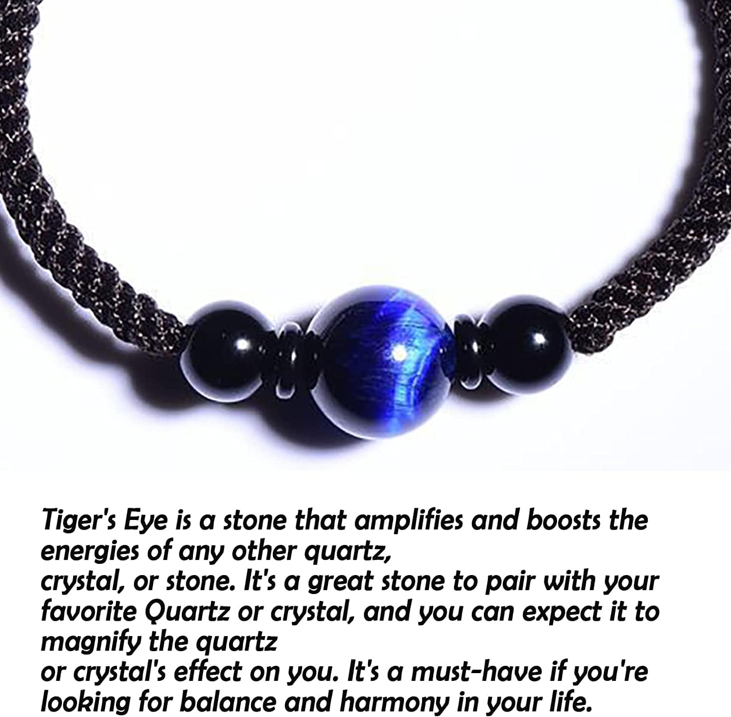 NZpost Pulsera de la Riqueza, Pulsera de Ojo de Tigre Azul, Pulsera Ajustable de Cristal, Pulsera de Mal de Ojo, Amuleto de protección, Pulsera de Hilo Rojo, Cristal cinabrio (Rojo)
