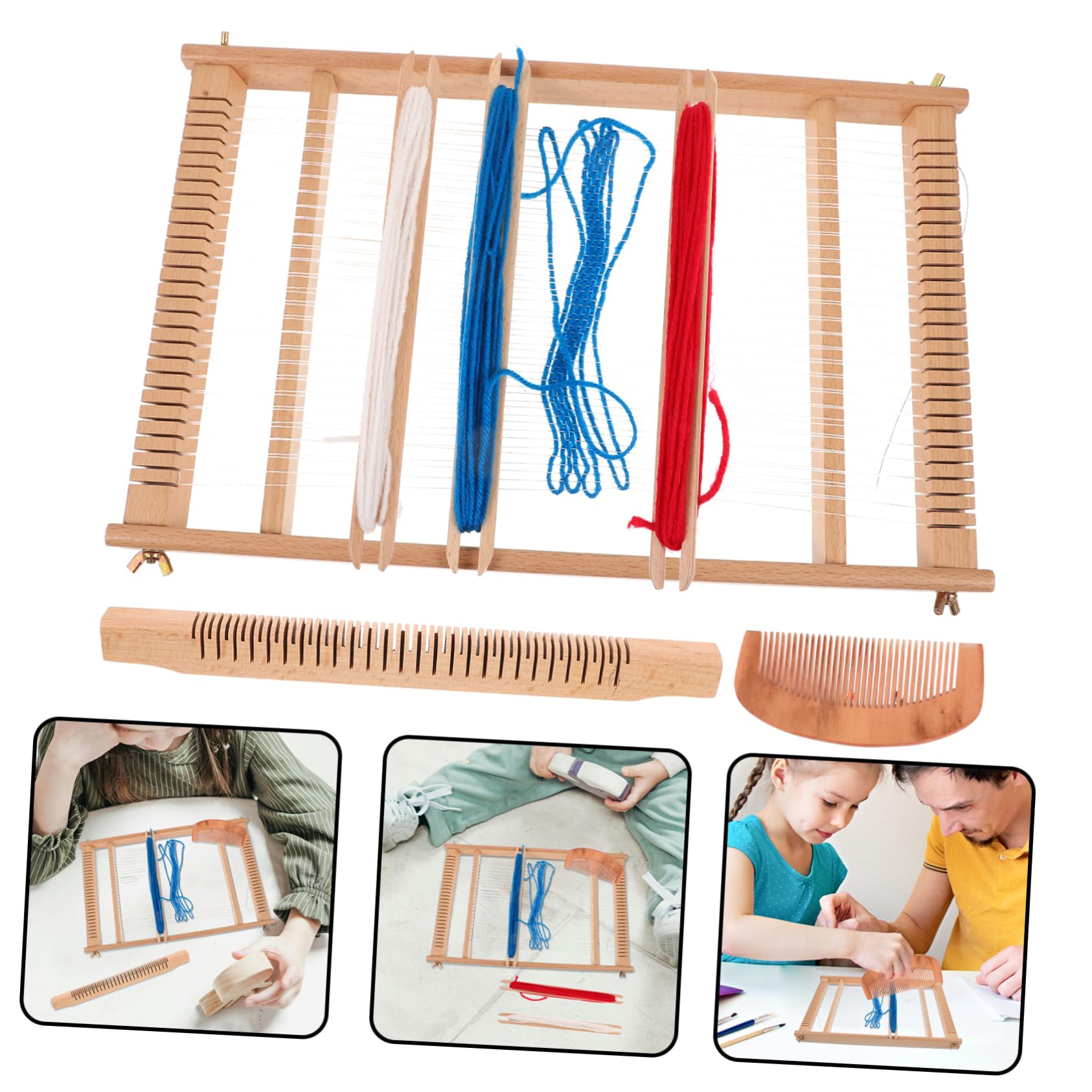 Telar de Madera para Tejer Manualidades Marco Pequeño para Principiantes y Adultos Telares DIY para Crear Únicos y Proyectos