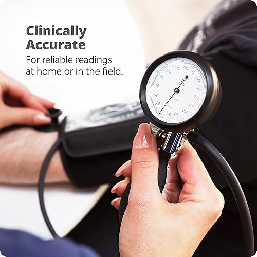 Miniatura 6 de Greater Goods Esfigmomanómetro, sin látex, monitor manual de presión arterial, 1paquete, diseñado en San Luis, negro