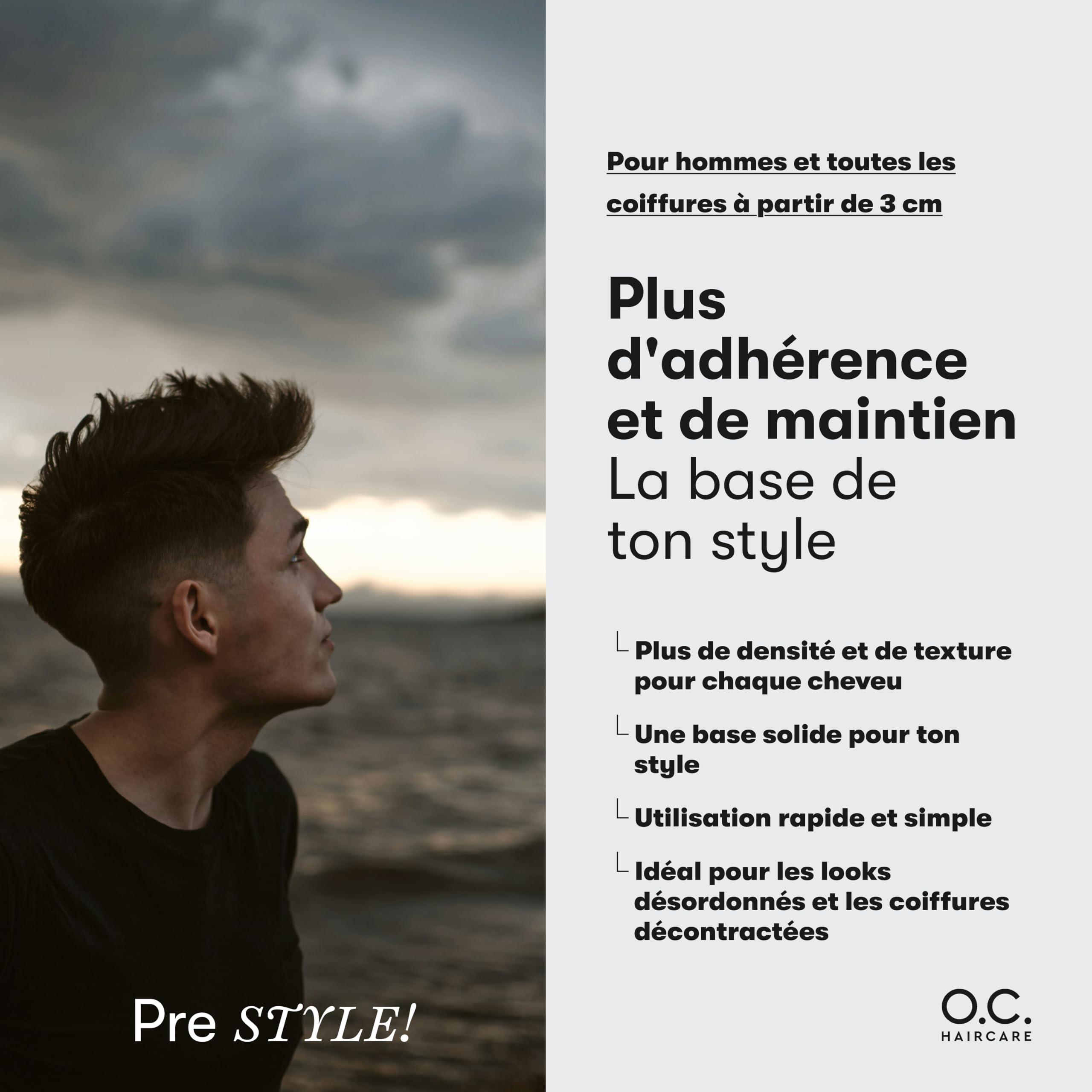 O.C. Haircare Sea Salt Spray - 200 ml - Spray au sel de mer pour cheveux - Booster de volume pour une sensation de cheveux plus complète avec une forte tenue - 100% végétalien et fabriqué en