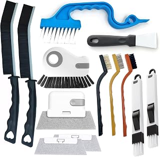 Fojaglad 13Pcs Crevice Cleaning Brush Set - Hard Bristle Kit for Window Tracks, Door Sills, Grout Lines, Corners & Sinks