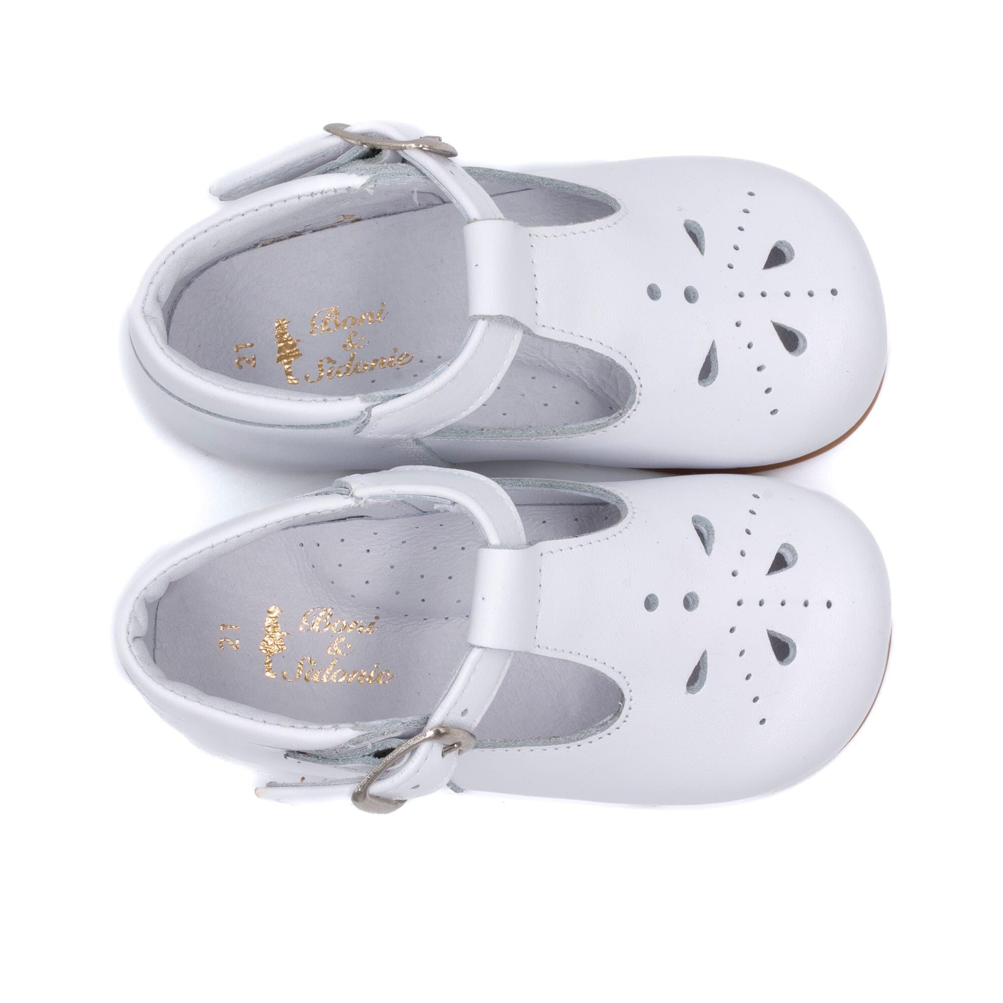 Boni & Sidonie - Zapatos para bebé, Blanco (blanco), 23 EU