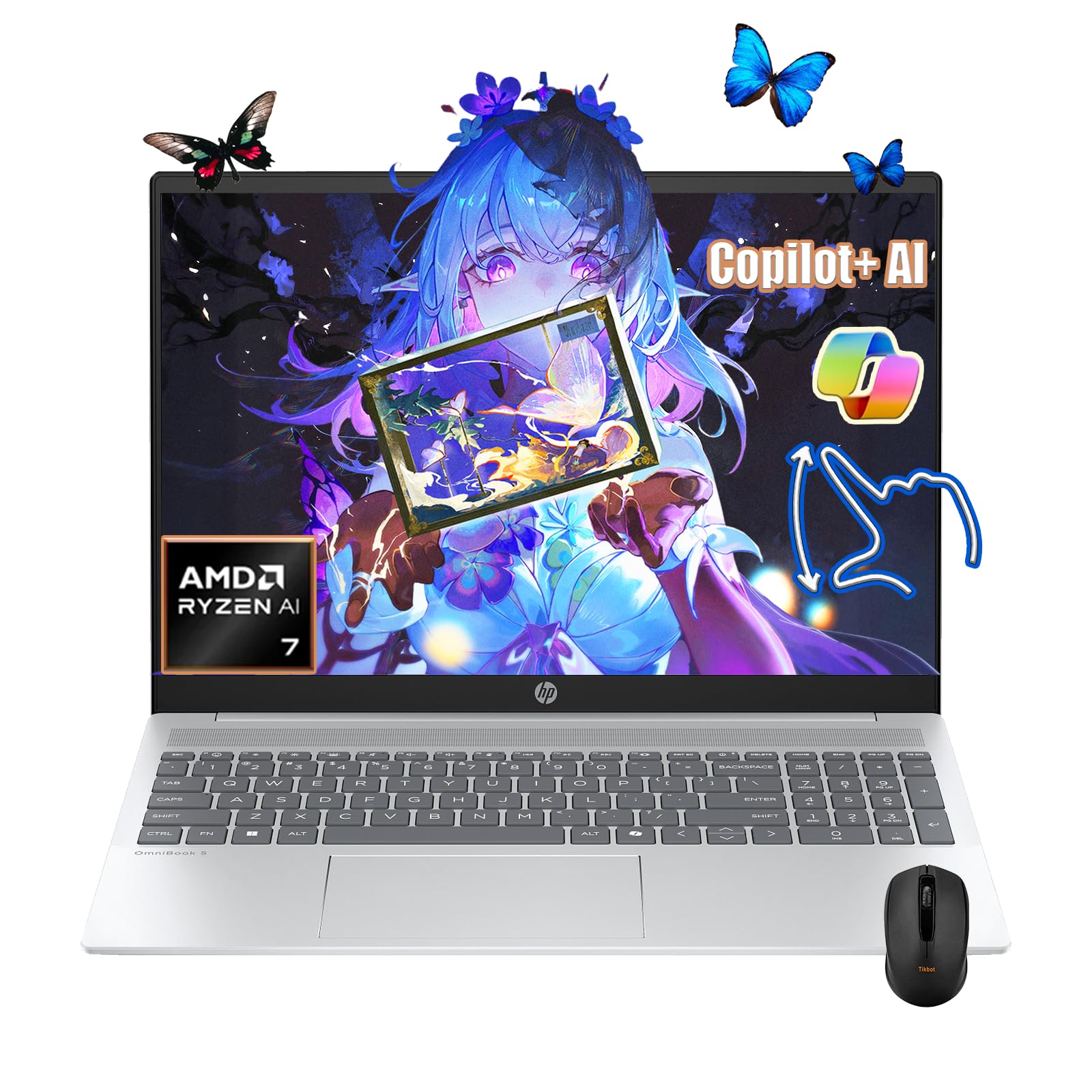 HP 2025 Business AI Laptop | 16" 2K(1920 x 1200) Touchscreen | AMD Ryzen AI 7 350 | 32GB RAM, 1TB SSD | Backlit Keyboard | Copilot | FHD Webcam |