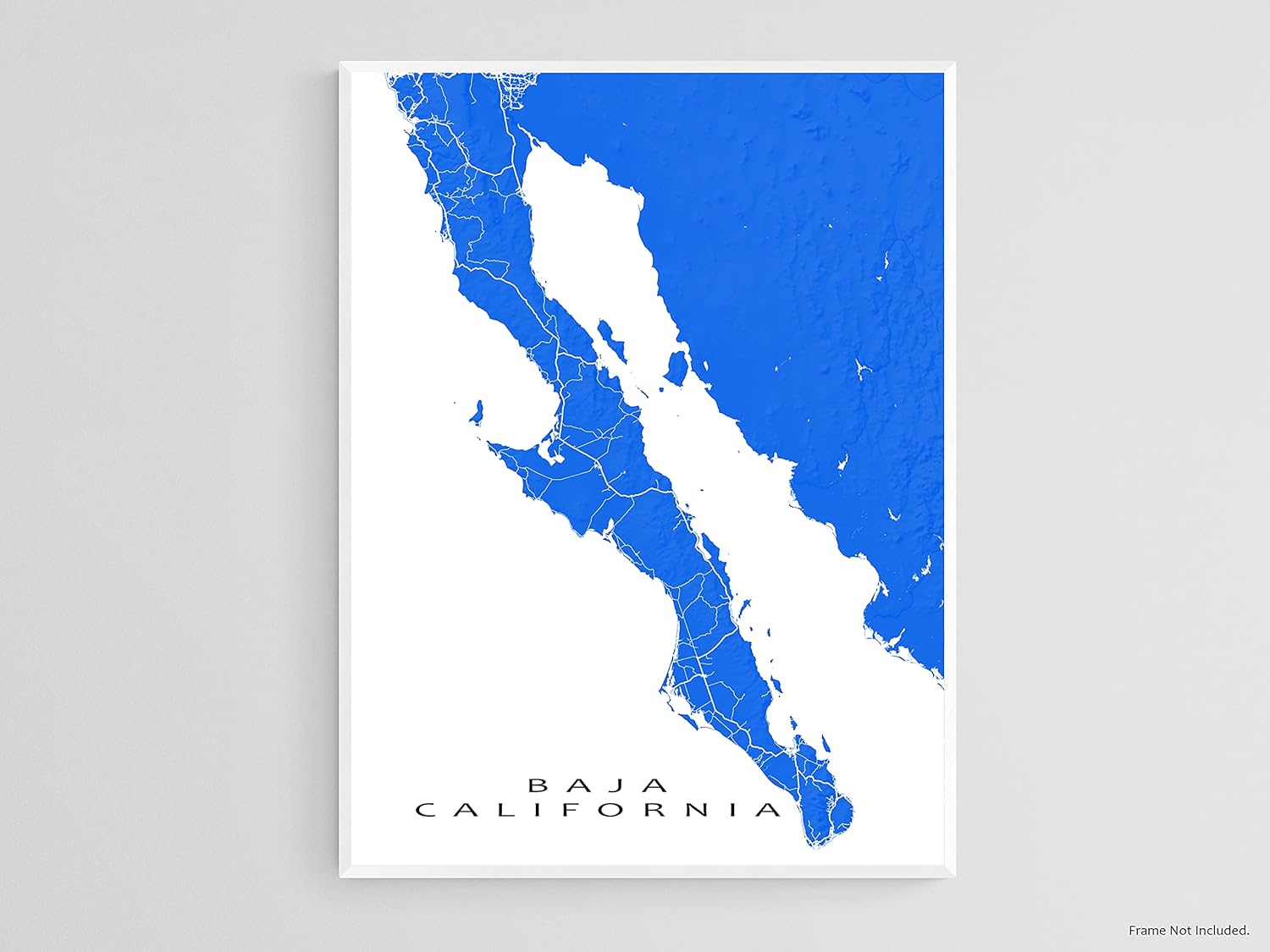 Baja California Map Poster 24x36 Baja Map Art Print 8x10 Handmade Landscape Baja California Sur Artwork Baja Mexico Decor Wall Art Prints by Maps As Art