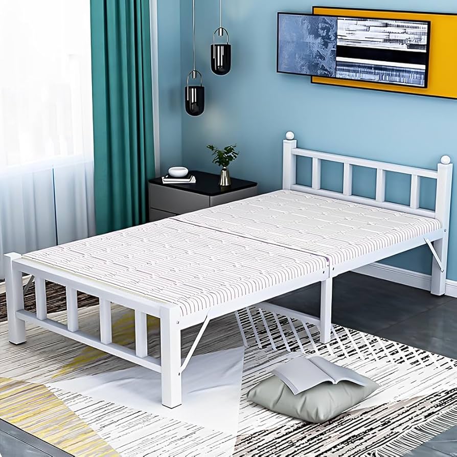 Fuyutu ベッドフレーム シングル 幅70cm 折り畳みベッド ホワイト Amazon｜Fuyutu ベッドフレーム シングル 幅70cm 折り畳みベッド 完成
