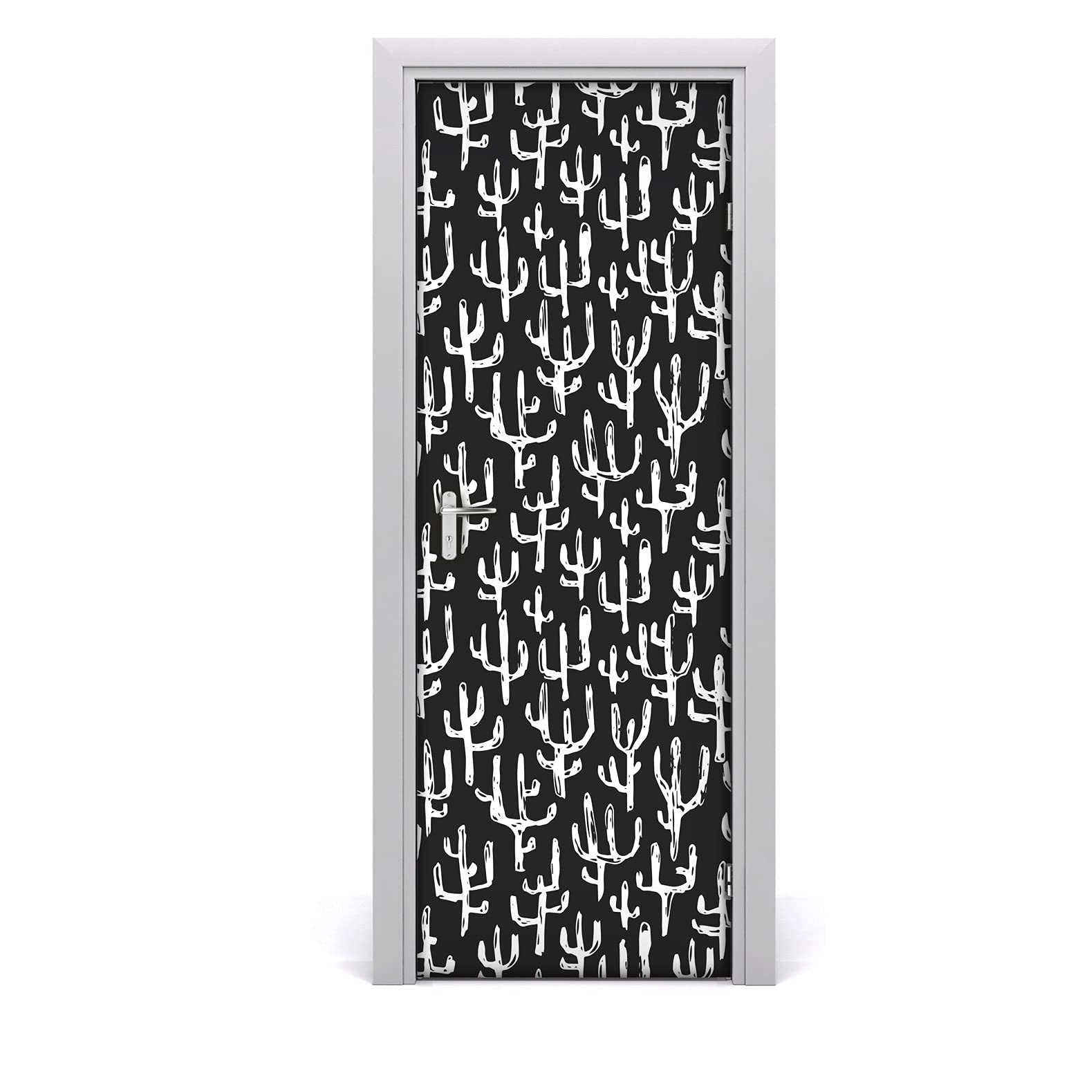 Etiqueta de la puerta autoadhesiva cactus vinilo decorativo 77x200 cm