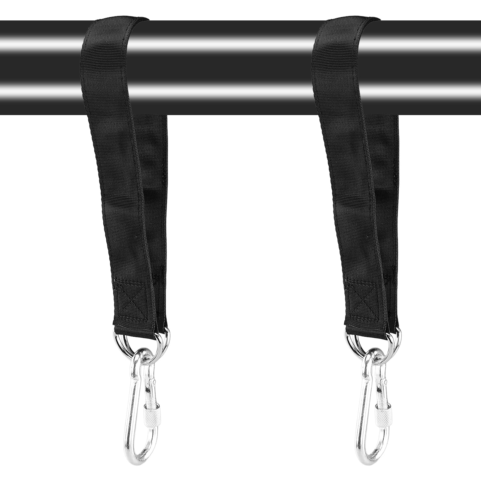 Hammock attachment, 2 pieces swing attachment tree, swing attachment, 50 cm, with 2 carabiners, for tree swing seat, hammock, plank