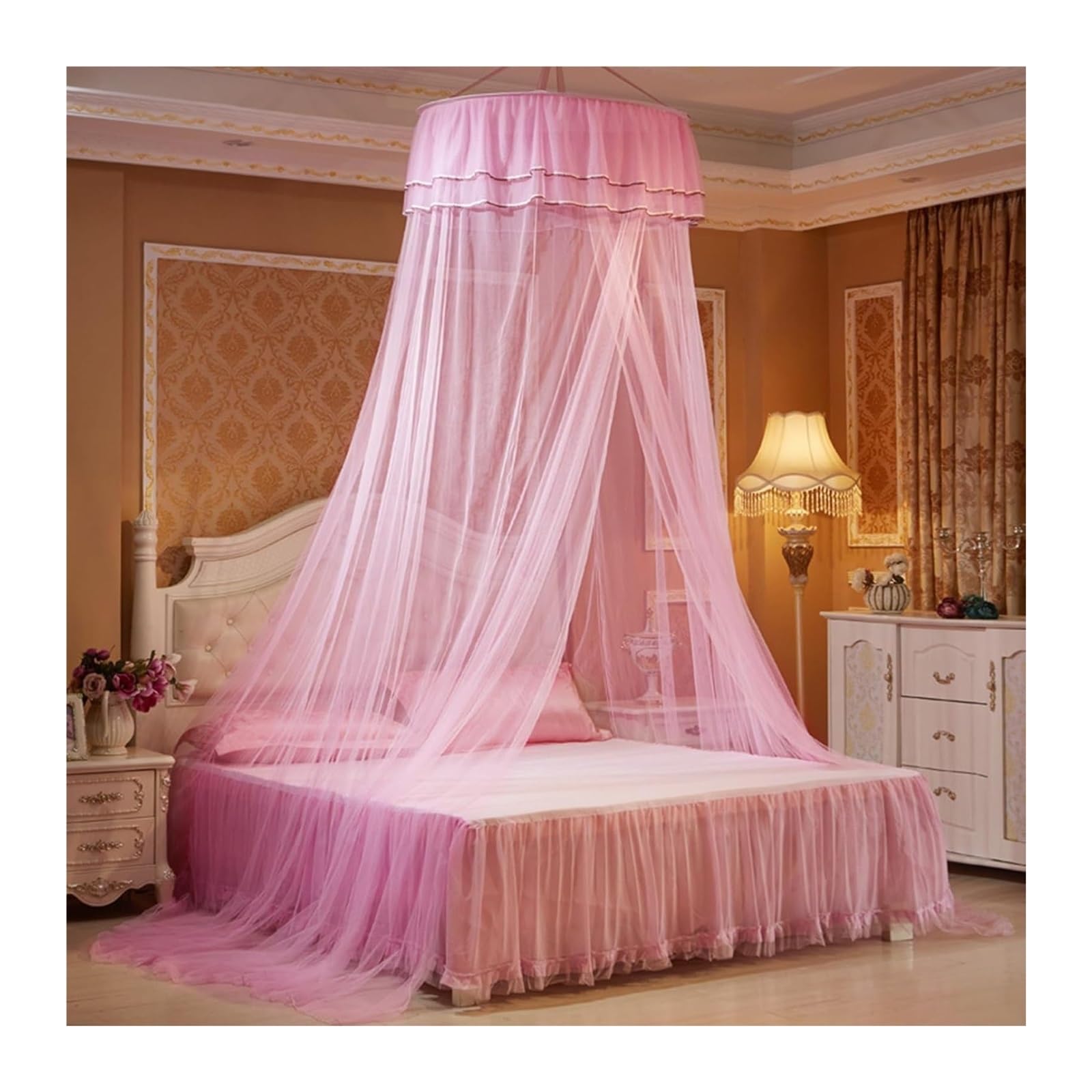 Moustiquaire princesse à mailles fines anti-insectes pour auvent de lit