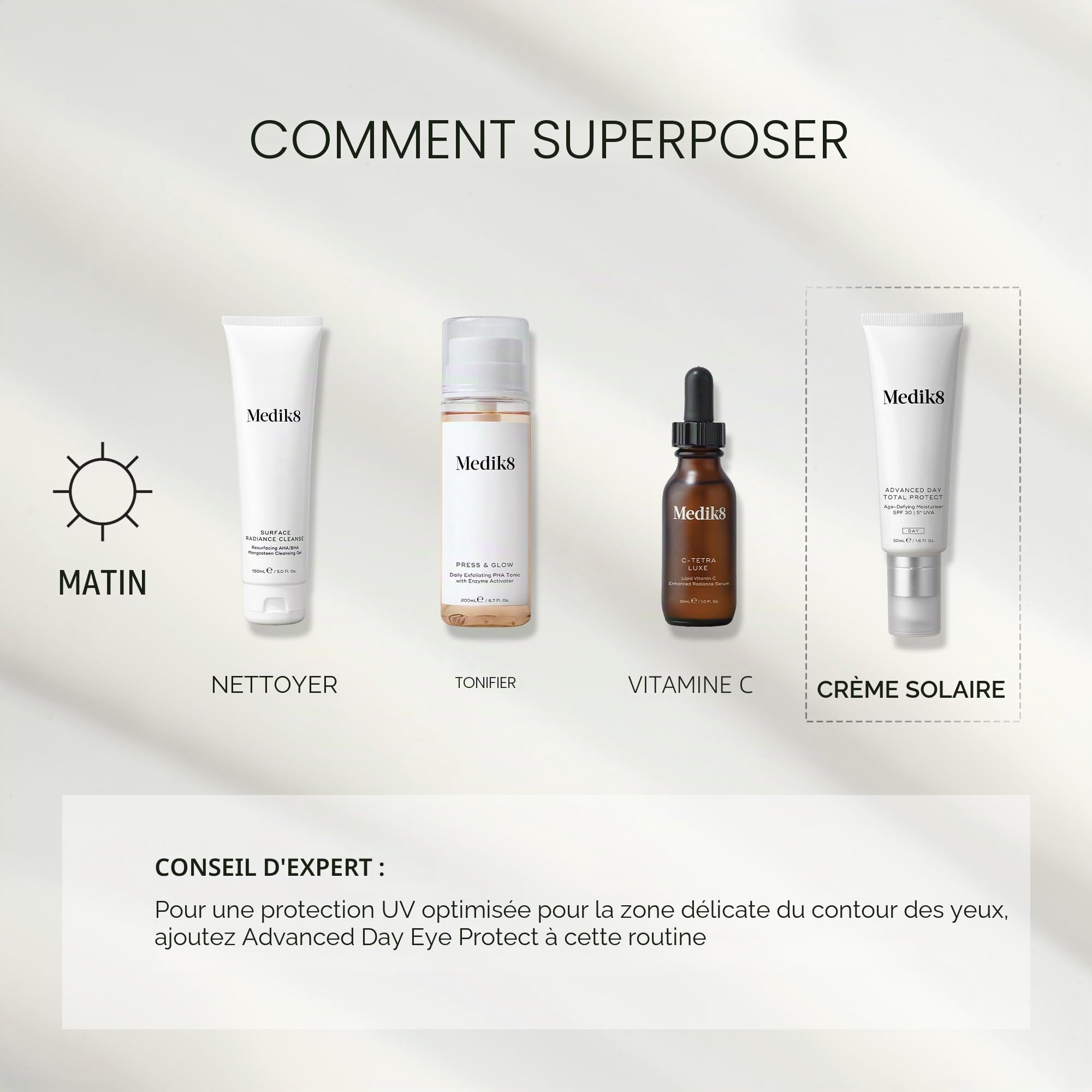 Medik8 Advanced Day Total Protect Crème solaire et hydratante pour le visage SPF 30 Protection UVA hydratante et non grasse 50 ml