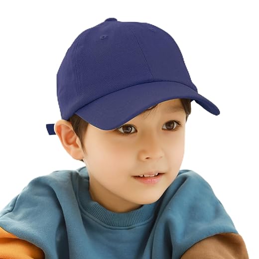 Tollder Boné de beisebol infantil ajustável de algodão lavado para meninos e meninas