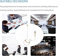 Vista 5 de Headset Microphone Headworn Single Earset Over Ear Hanging Condenser Mic Compatible with Shure Wireless System Bodypack Transmitter, Ideal for