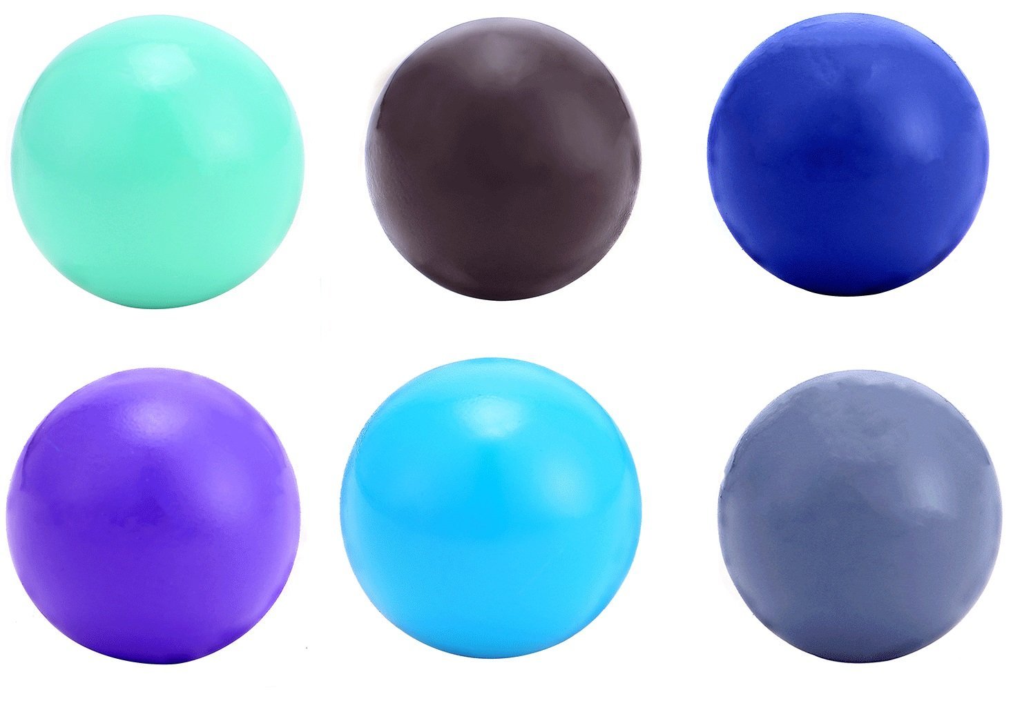 Morella Damen Engels-Klangkugel-Set Ø 16 mm 6 Kugeln in den Farben Dunkelblau Braun Hellblau Grau Mint und Lila