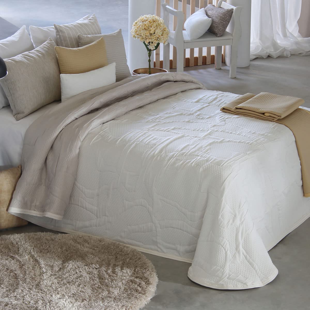 Reig Marti Colcha Capa Caitlin - Cama 135 Cm - Color Crudo C00