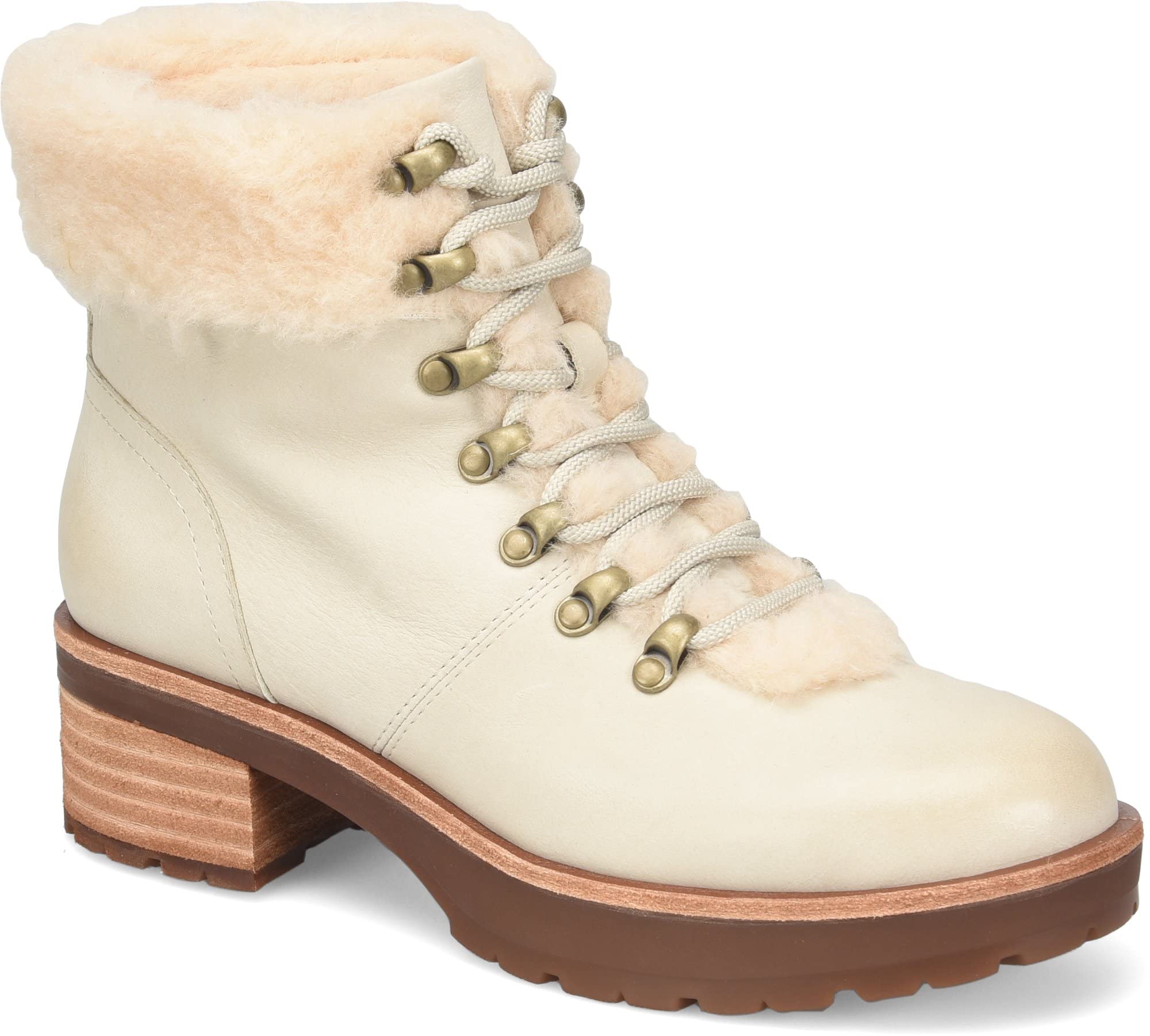 KORK-EASE Women's Winslet Winter Boot - Genuine Shearling Lined Leather Boots With 1 3/4" Heel