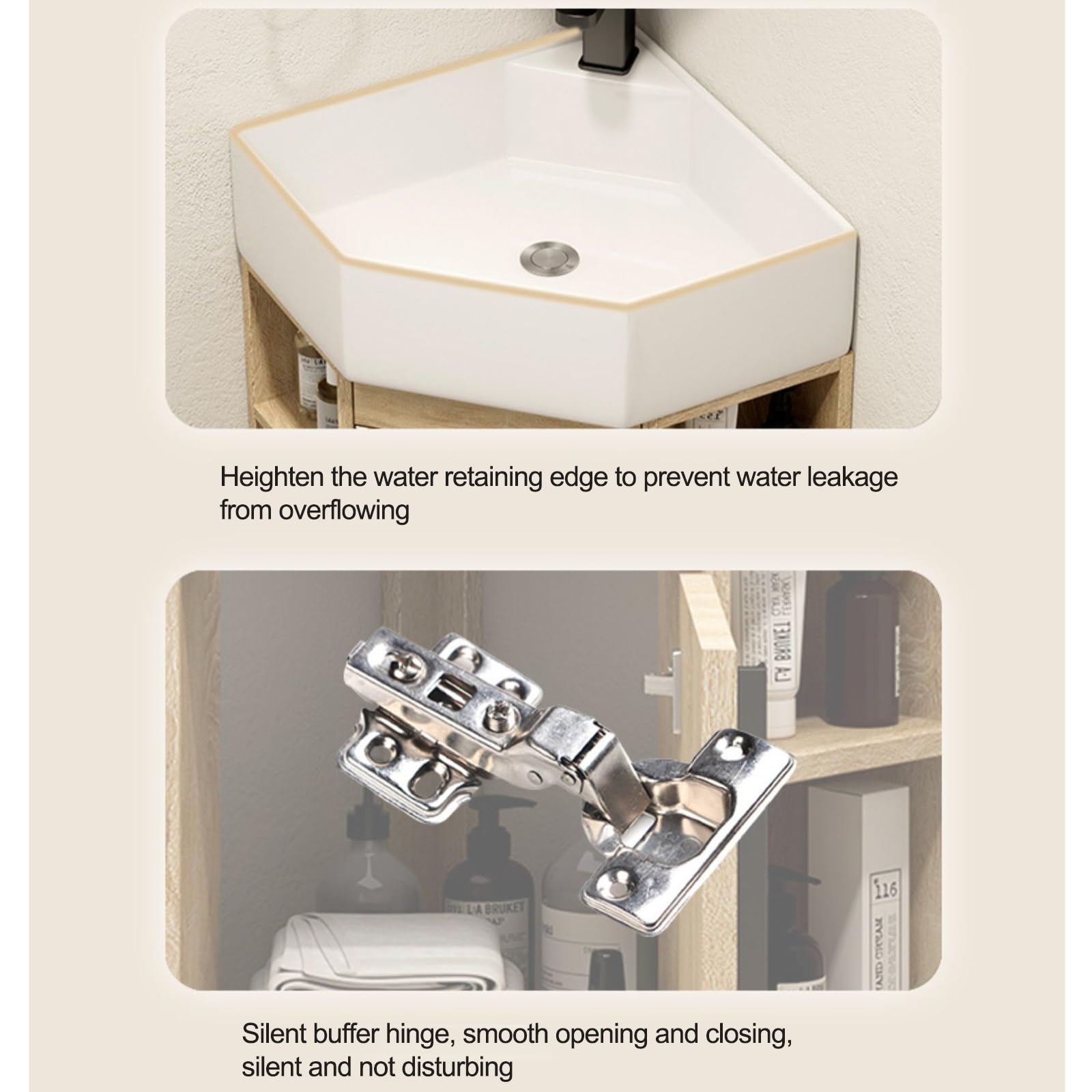 Meuble avabo pour bain Salle de Bain Suspendu avec évier en Céramique